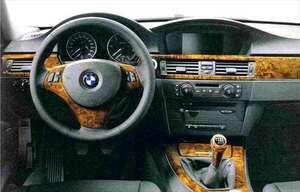 3 ウッド・トリム“ポプラ” ダッシュボードのみ（～2008.9）右ハンドル車右側用 BMW純正部品 パーツ オプション