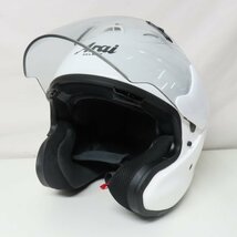 【美品】Arai アライ MZ ジェットヘルメット Lサイズ ホワイト バイク 二輪 オートバイ スクーター 原付 人気_画像2