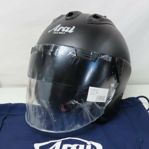 【新品同様】【美品】Arai アライ VZ-Ram PLUS ジェットヘルメット Lサイズ フラットブラック 人気 バイク 二輪 スクーター 原付