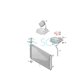 アウディ A4 S4 RS4(8D2 8D5 8E2 8E5) A6(4B2 4B5 4A2 4A5) ラジエーター エクスパンションタンクキャップ 1J0121321 1J0121321Bの画像3