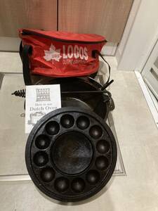 LOGOS◎Dutch Oven◎希少◎たこ焼き仕様◎ロゴス◎ダッチオーブン◎直径26×深さ13cm