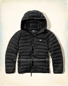 新品 本物正規品 希少軽量本物90%グレーダックダウン ホリスター ダウンジャケット HOLLISTER Lightweight Down Puffer Jacket【Mサイズ】