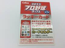 #6025 カルビー プロ野球チップス 2023 第一弾 ラッキーカード カードホルダー 当たり 引換え券 野球カード Calbee コレクション_画像3