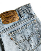 ■ 80's 90's Levi's 505 カスタム ペイント ジーンズ ■ 66 バンド ロック シングル 前期 リーバイス USA ヴィンテージ ビンテージ_画像10