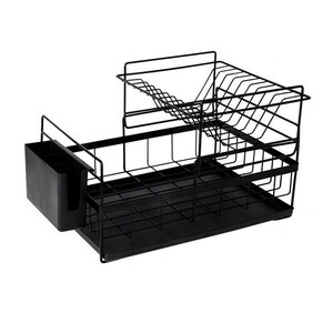 2 -step type drainer rack tableware dry rack high capacity dish drainer kitchen basket sliding type plate put chopsticks inserting attaching water . current . removed possible 