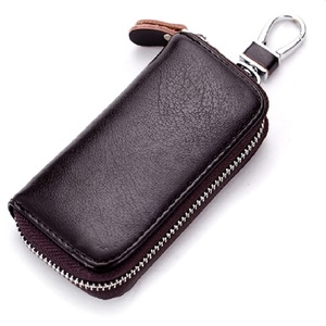  key case men's lady's feeling of luxury smart key 6 ream kalabina attaching original leather fastener popular change purse . card high capacity coffee 