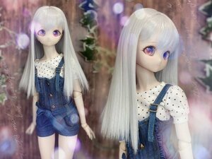 ●ドールウィッグ*クラシックロング*シルバーアッシュ*9～9.5インチ（MDD DD SD SmartDollなど）●doll wig*dollwig●