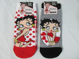 《50’ｓコレクション》Betty Boop　ベティ・ブープ　靴下　アンクルソックス　アメリカアニメ　ロカビリー