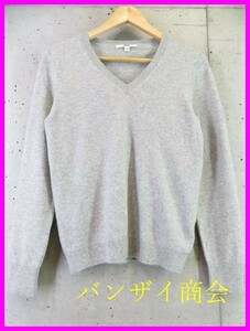 1101b4◆良品です◆カシミヤ100％◆UNIQLO ユニクロ カシミヤニットセーター M/グレー系/カーディガン/ゴルフ/ジャケット/レディース/女性