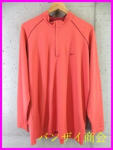 4210c62◆良品です◆吸汗速乾◆XXLサイズ◆NIKE GOLF ナイキゴルフ ハーフジップ 長袖ドライシャツ/ゴルフシャツ/ジャケット/メンズ/男性