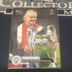 2022-23 Topps Now UEFA Champions League Soccer Erling Haaland Manchester City MOST GOALS IN THE UCL カード 