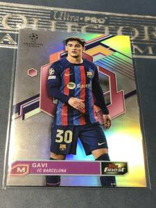 2022-23 Topps Finest UEFA Club Competitions Gavi FC Barcelona　 Refractor Baseカード パラレル 