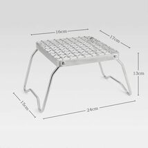 ミニ クッカースタンド シングルバーナースタンド 折りたたみ式 焚火台 五徳 ソロキャンプ アウトドア_画像7