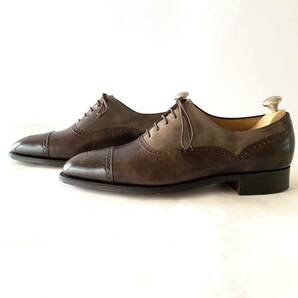 ★John Lobb ジョンロブ TOWCESTER 7.5D ブラウン トゥチェスター #7000 ミュージアムカーフ セミブローグ ペリエ PERRIER MUSEUM CALFの画像5