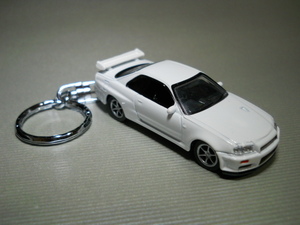 # prompt decision # key holder # Nissan Skyline GT-R# white R34# die-cast model # accessory # key chain #
