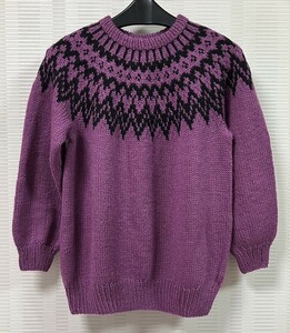 新品 手編みランド♪ レディス ノルディック ロピ セーター（L～LL） 235