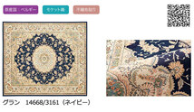 【送料無料】ラグ マット GLOBE IMPORT CARPET COLLECTION グラン 14668/3161 ネイビー 195x195_画像3