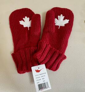 手袋 カナダ レッド 未使用新品 タグ付 小物グッズ ファッション 男女兼用 サイズフリー