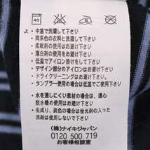 ナイキ 半袖Tシャツ ボーダー クルーネック スポーツウエア トップス プラクティスシャツ レディース Lサイズ ネイビー NIKE_画像7