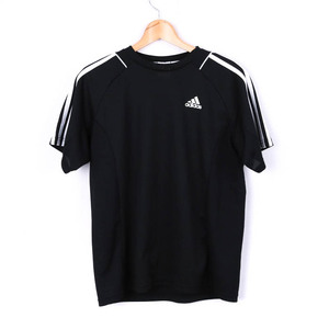 アディダス 半袖Tシャツ 袖ライン スポーツウエア クライマクール メンズ Mサイズ ブラック adidas