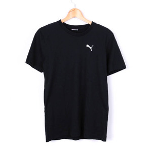 プーマ 半袖Tシャツ バックロゴ スポーツウエア コットン メンズ Sサイズ ブラック PUMA