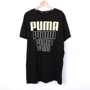 プーマ 半袖Tシャツ ロゴT スポーツウエア コットン メンズ Lサイズ ブラック PUMA