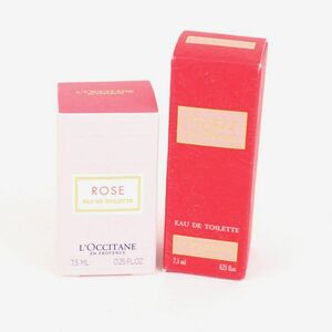 ロクシタン ミニ香水 ローズ オードトワレ EDT 未使用 2点セット まとめて フレグランス 外装難有 レディース 7.5mlサイズ LOCCITANE