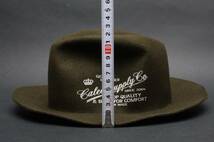 5049 新品同様 帽子 Calee supply co ハット WOOL HAT OLIVE オリーブ_画像2