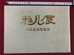 ｃ◆◆　第16回 雅風展　小品盆栽席飾集　平成3年　図録　盆栽　/　M1上