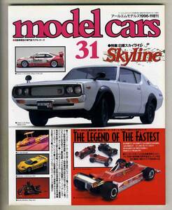 【c3463】’96.11 モデルカーズ 31 model cars／日産スカイライン、鈴木誠一と黄色いストックカー・セドリック、...