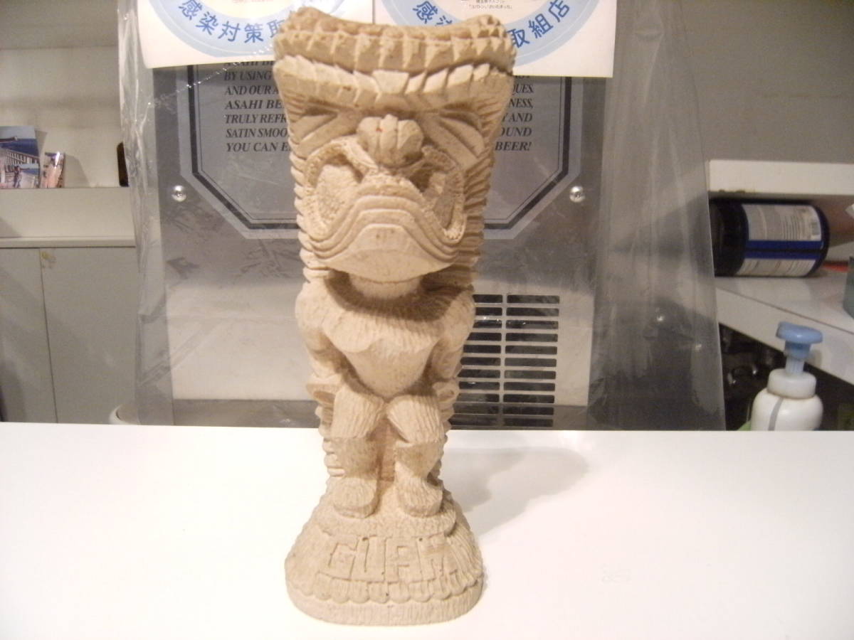 Showa Retro★Made in USA★Vintage★90s★MADE IN GUAM 18cm God TIKI Tiki Statue Hawaii Guam Figurine Object Doll Tropical Souvenir, Handmade items, interior, miscellaneous goods, ornament, object