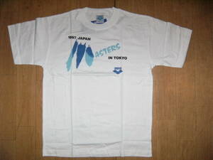 平成レトロ★当時物★arena アリーナ★1997年 JAPAN MASTERS SWIMMING CHAMPIONSHIPS 日本 マスターズ 水泳大会 Tシャツ★競泳 スイミング