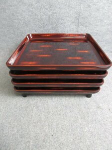 . paint . seat serving tray 4 serving tray [B33031] height 6.5cm length width 35cm wheel island . stone serving tray root . lacquer ware lacquer 