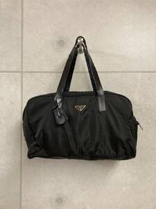 １円スタート！PRADA プラダ　ブラックボストンバッグ　BR0403 シルバータグ・白タグ・ギャランティーカード