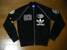 美品 adidas originals スーパースター ロゴズ トラックジャケット M 黒 トレフォイル ビックロゴ ATP型 SST TT LOGOS ジャージ アディダス_画像1