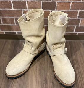 ブーツ RED WING (レッドウィング) ENGINEERING BOOTS (エンジニアブーツ) 8268 ベージュスエード