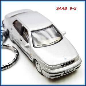 サーブ SAAB 9-5 ミニカー ストラップ キーホルダー ホイール マフラー スポイラー バンパー ハンドル シート レンズ ライト ミラー グリル