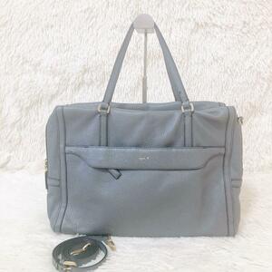 超美品 agnes b voyage 2wayトートバッグ ビジネス　グレー