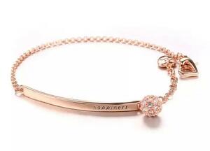 380 rose Gold Heart браслет cz diamond браслет зеркало мяч ювелирные изделия аксессуары Корея драгоценнный камень свадебный свадьба kajua