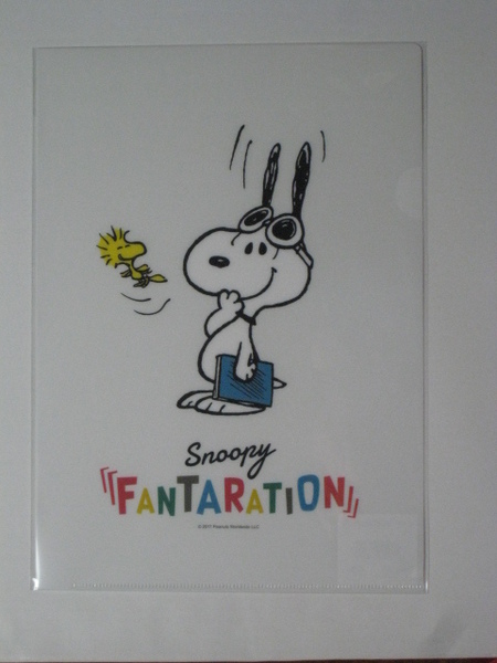 スヌーピー × おもしろサイエンスアート展 SNOOPY FANTARATION　スヌーピー・ファンタレーション クリアファイル A4 ロゴ　送料無料