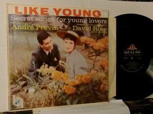 ▲LP ANDRE PREVIN アンドレ・プレヴィン DAVID ROSE デヴィッド・ローズ / SECRET SONGS FOR YOUNG LOVERS US盤 MGM E3716 ◇r51006