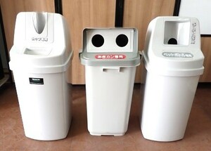 定価5万　業務用　分別ダストボックス　紙コップ　空カン　ペットボトル　ゴミ箱　80L×3