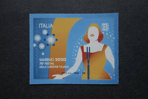 外国切手：イタリア切手 「サンレモ音楽祭2020」 1種完 未使用