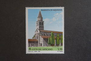 外国切手：バチカン市国切手 「（イタリアとの共同発行）アクイレイア大聖堂」 1種完 未使用