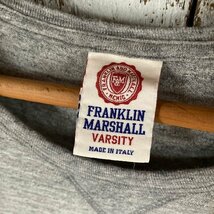 ≫イタリア*FRANKLIN & MARSHALL VARSITY フランクリン マーシャル*半袖 丸首 Tシャツ*メンズ L 程度*霜降り 灰 グレー*シンプル*伊 古着_画像3