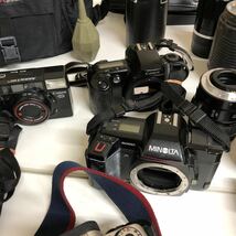 Canon ミノルタ Nikon TAMRON KONICA キャノン ニコン MINOLTA XE カメラ レンズ 撮影 大量まとめ 収納バッグ レトロ 写真 ジャンク_画像5