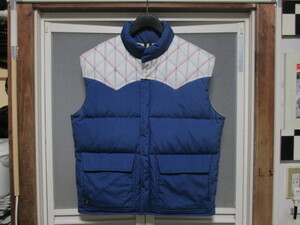  ultimate beautiful Vintage ALTRA American made down vest diamond stitch yoke Old protection against cold have been cleaned big size retro american 