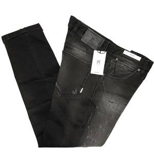 送料無料 未使用品 Pt Torino Denim テーパードフィットで人気の ◆REGGAE◆ ダメージ＆リペア加工デニム 32inch (製品ウエスト84cm)