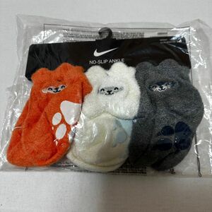 新品　NIKE ナイキ　ベビー　アニマル　ソックス　3足セット　靴下　モコモコ