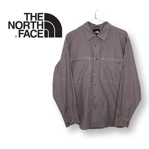 ☆ノースフェイス THE NORTH FACE☆メンズ チェック柄 長袖 シャツ カジュアルシャツ ポリエステル アウトドア 管:D:10　